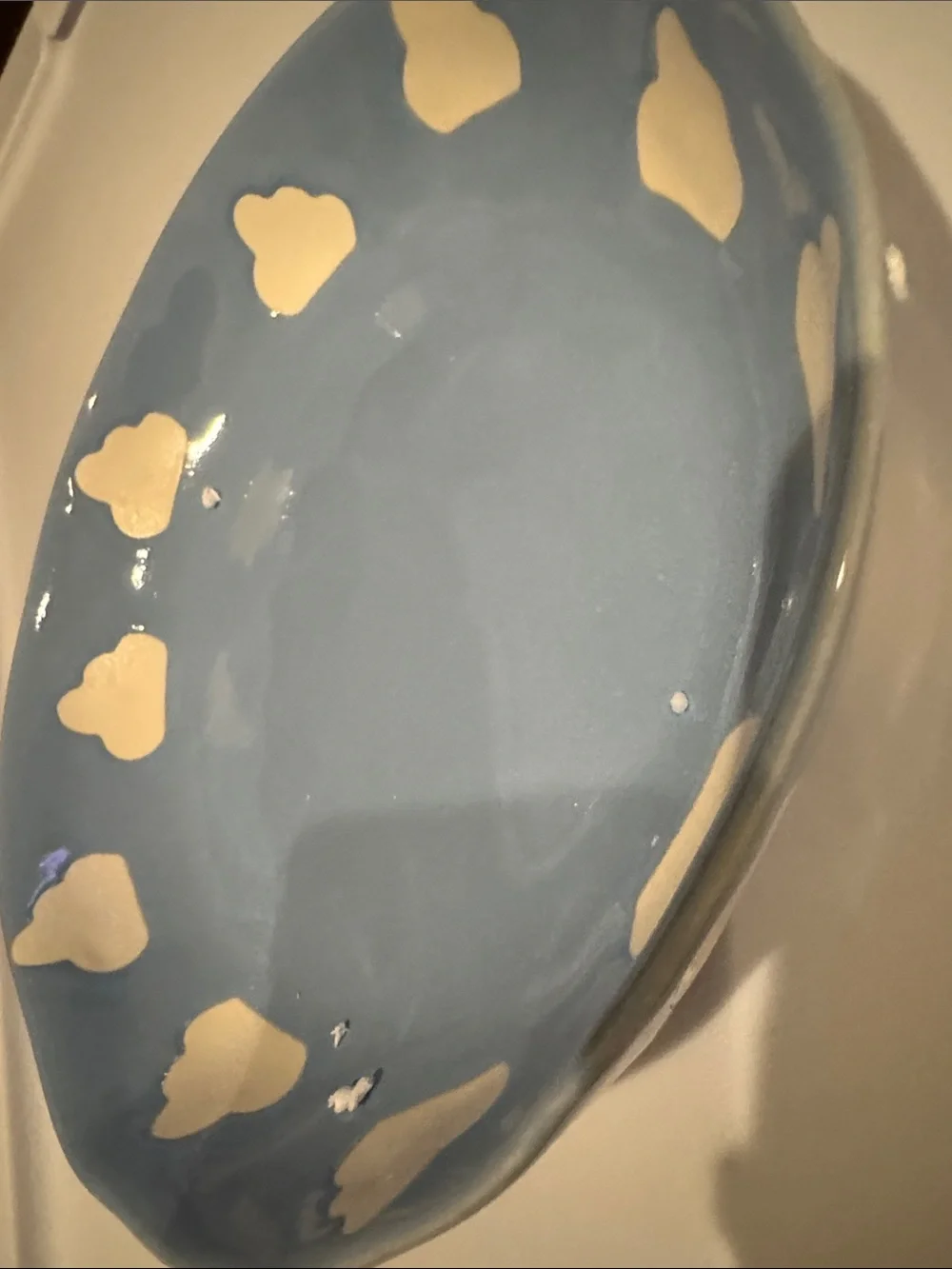 Anthropologie‎ Vida pasta Bowl clouds Blue glazed Ceramic
